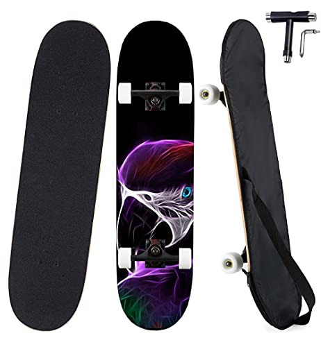 31 Pouces Planche à roulettes Pleine Planche à roulettes Débutant Skate-Skate-Skate d'érable Cover