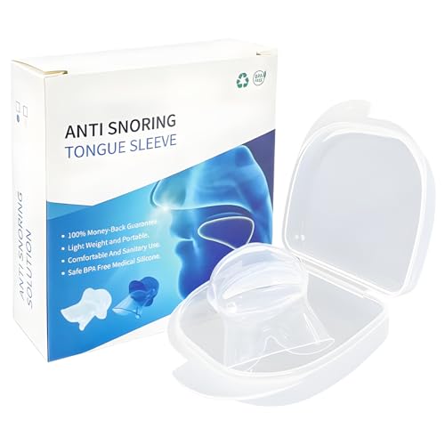 Dispositivo de cese de ronquido, dispositivo anti -ronquido, asistencia para respiración nocturna, diseño ergonómico, boquilla transpirable, 43, para hombres esposa marido novia novio novio