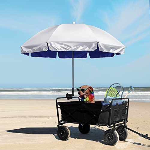 G4Free Upf 50+ Universal Clamp On Umbrella Adjustable Outdoor Uv Protection Beach Chair Umbrella For Strollers, Wheelchairs, Patio Chairs, Beach Chairs, And Golf Carts(Blue) #TOP6