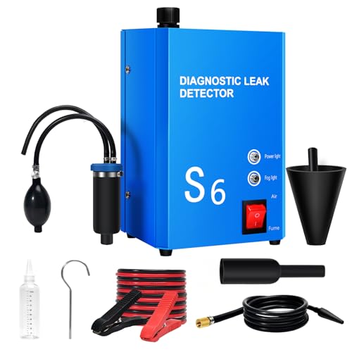 Smoke Machine Automotive Leak Detector - EVAP Vacuum Smoke Diagnostic Tester Built-in Air Pump, Pipeline Fuel Leakage Detector for Pipe System Compatible with All DC 12V Vehicles