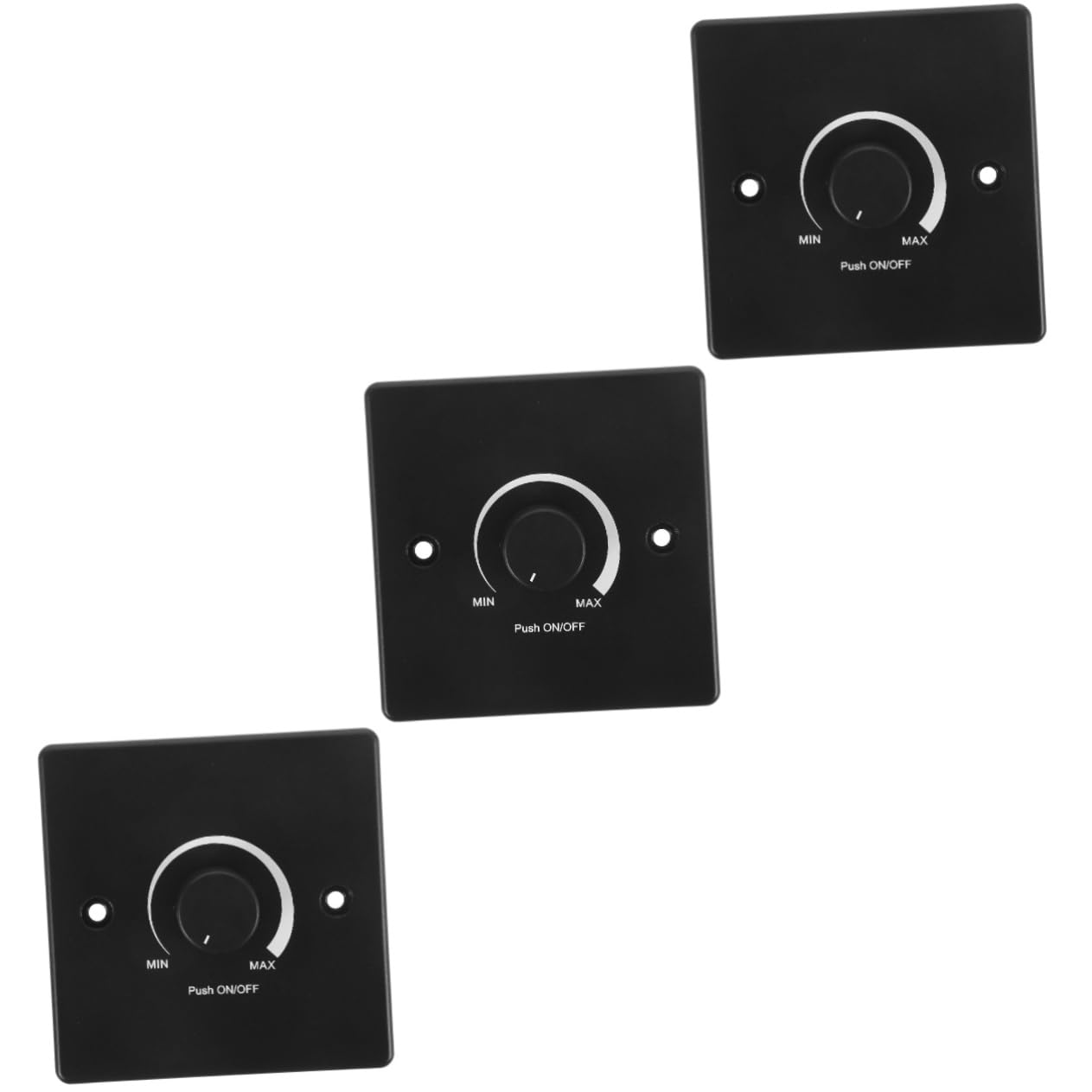 OUNONA 3 Pièces Gradateur Basse Tension Pour Camping-car Variateur Gradateur 12v Pour Camping-car Variateur D'ambiance Pc Black