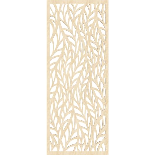 Image of Ortonville Decorative Pierced Fretwork Wood Wall Panels, 19 3 /8 inchW x 49 3 /8 inchH x 3 /8 inchT, Birch