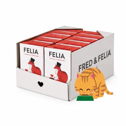 ANIMALUJOS -FELIA Comida Húmeda para Gatos Premium | Monoproteína Pavo o Ternera | Alto Contenido en Carne Pack 10 Unidades o Mix 5+5 (Pack 10, Ternera)