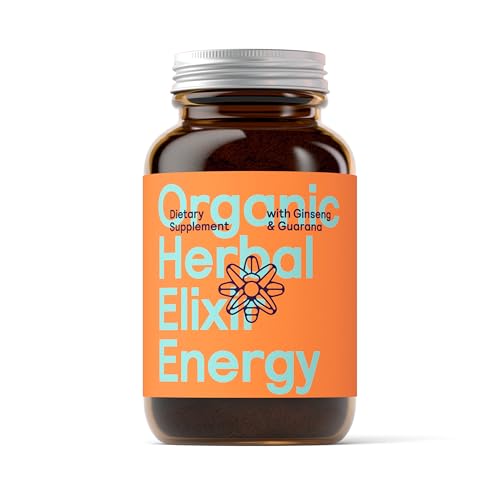Symbeeosis Elixir Herbolario Orgánico Energía con Ginseng Panax y Guaraná, Aumenta el Rendimiento y Reduce la Fatiga - 100g