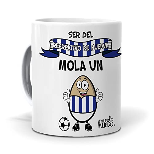 Taza Ser del Recreativo de Huelva mola un huevo. Cerámica AAA - 350 ml.