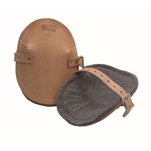 Kraft Tool WL071, Flat Leather Knee Pads, Pack of 6 Pairs