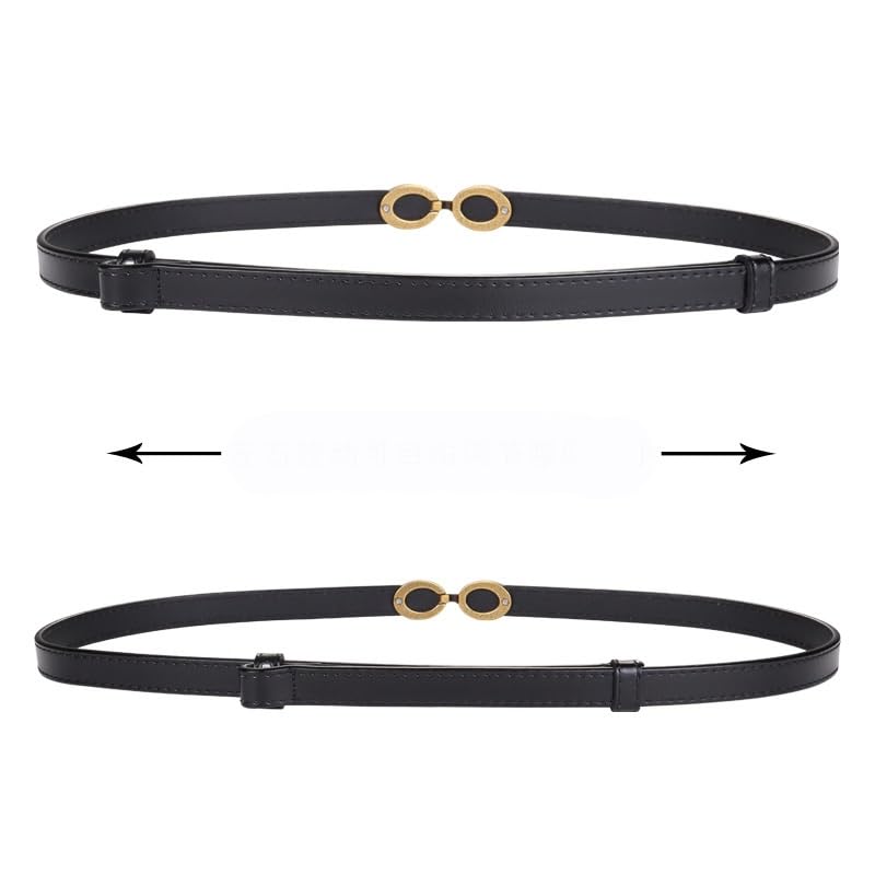 Women's Thin Waistband Cowhide Decorative Dress Shirt With Suit Waist Cinching Small Belt Women(D)4