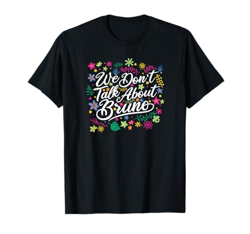 T-shirt Encanto We Don't Talk About Bruno Disney imprimé fleur vêtement enfant