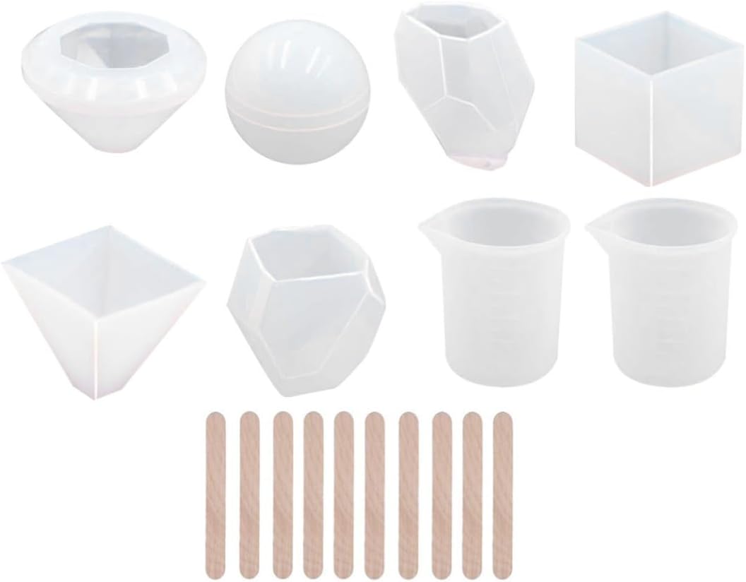 18pcs DIY Resin Casting Molds Silicone Jewelry Shapes Set