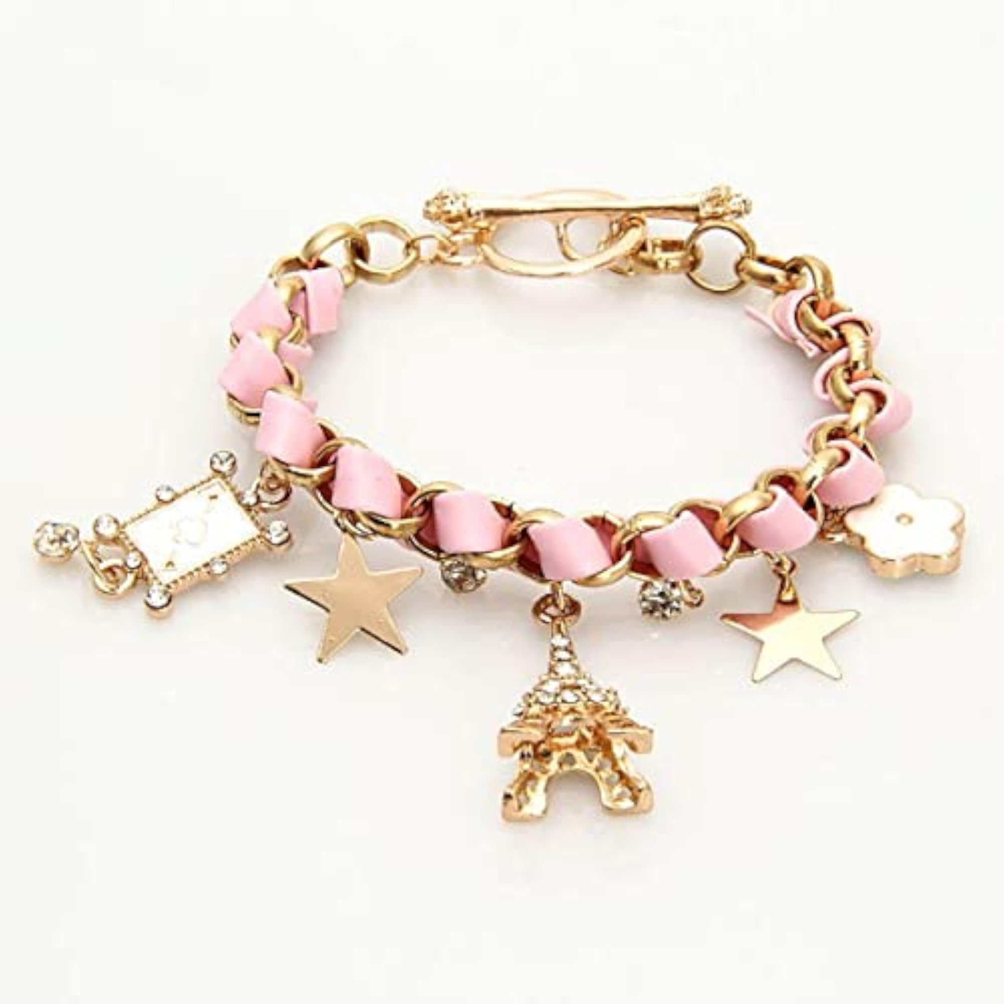 Eiffel Charm Bracelet, Gold-Plated