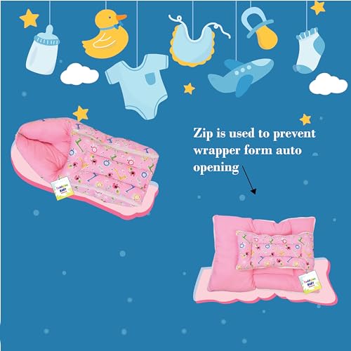 Image of Toddylon Baby Bedding Set New Born Baby Bed | Mattress | Mosquito Net | Carry Bag | Essentials | Carry Bag | Cotton Combo | Infant beds | Products (0-6 Months) (2PCS Set)