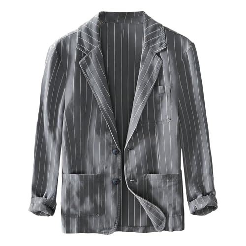 Costume rayé pour homme veste fine et légère à rayures fines style business