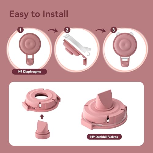 Válvula y diafragma compatible para extractor Momcozy M9 6 piezas miniatura 5