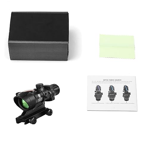Paike Richtkijkers 4x32 met Rood & Groen & Blauw Verlicht Richtkruis met Top Fiber Red Dot Sight