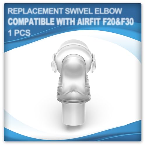 CPAP Elbow Compatible with Resmed Airfit F20 and Airfit F30 Quick Release Swivel F20 Elbow Connector Great-Value CPAP Accessories Supplies by BlessEase