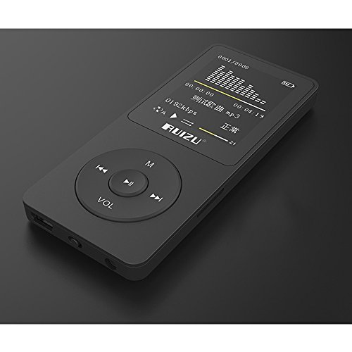 Fibest 2017 100% Original English Version Ultrathin MP3 Player with 8GB Storage and 1.8 Inch Screen can Play 80h, Original RUIZU X02