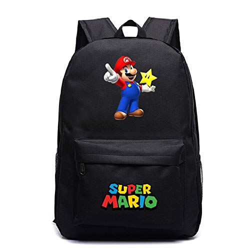 YUNDING Mochila Mario Super de Moda de Mujer para Hombre Bolsos para niñas Escuela Niños