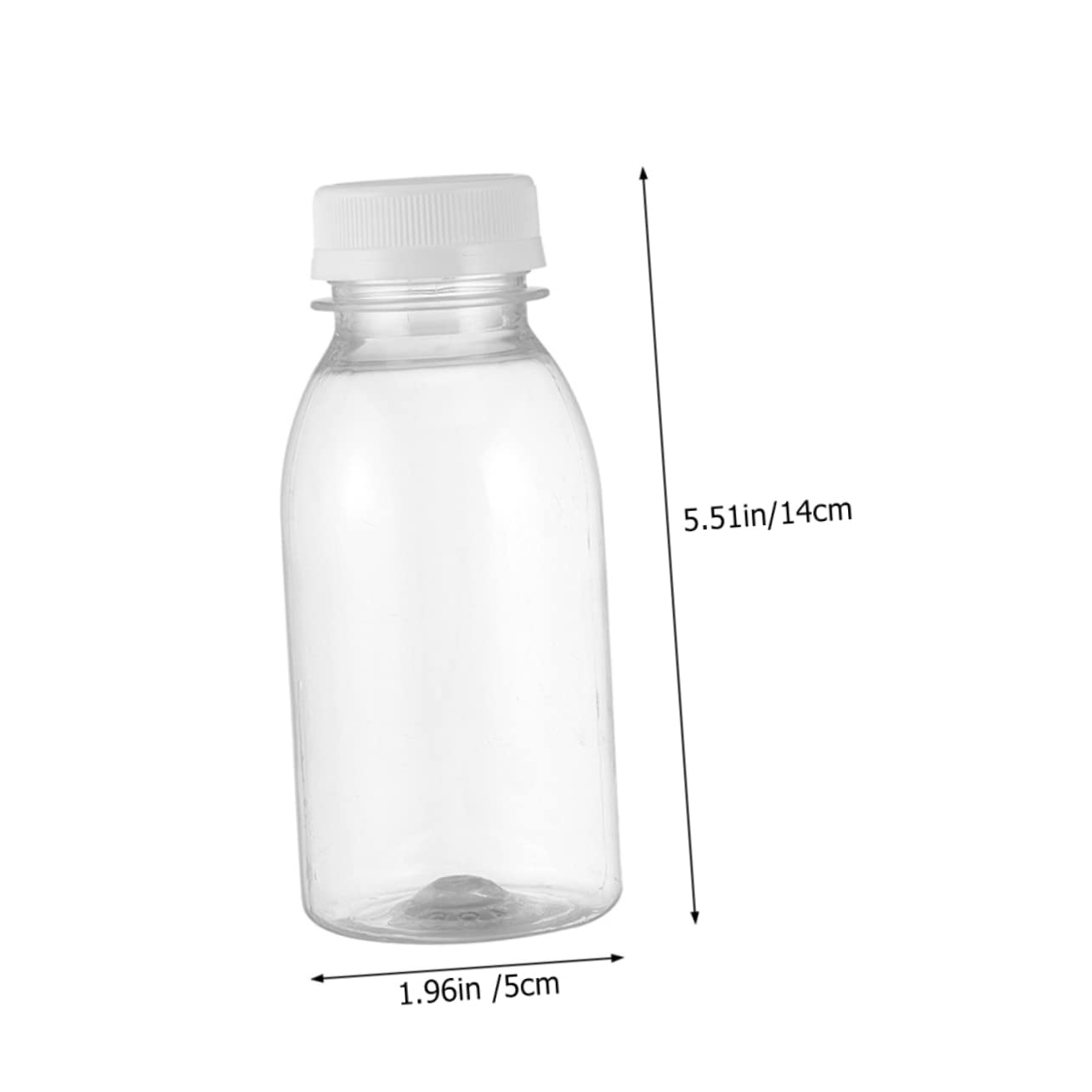 OUNONA 8Pcs Reusable Milk Bottles Transparent Juice Containers Pet Drinking Bottles for Home Use Convenient Storage for Beverages Travel Friendly