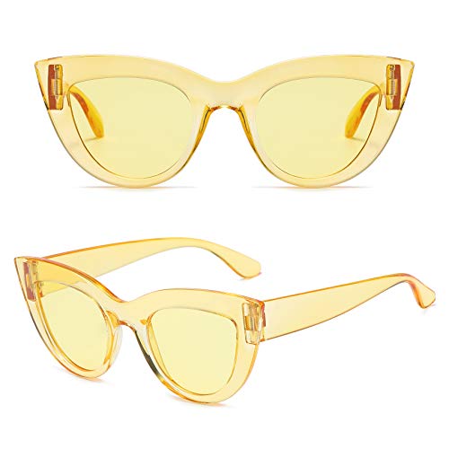 Image of Retro Vintage Narrow Cat Eye Sunglasses for Women Clout Goggles Plastic Frame