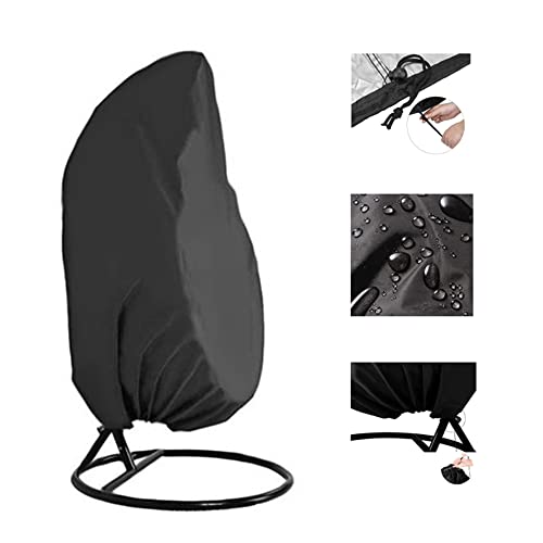Housse de chaise suspendue extérieur imperméable bâche œuf noir S