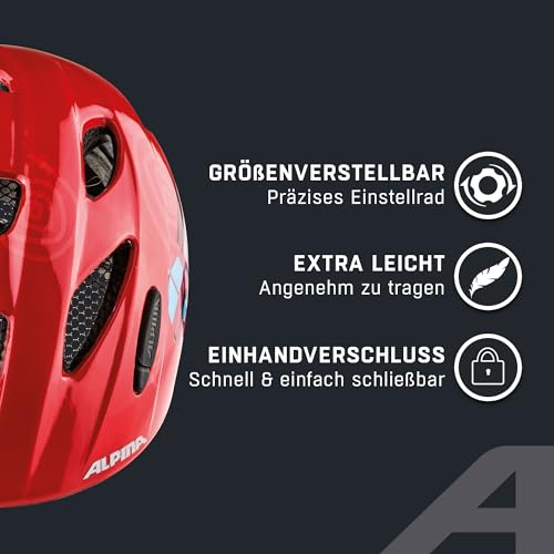 ALPINA XIMO Kinderfahrradhelm, Firefighter Gloss, 47-51 cm – Ansicht 3