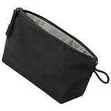 [TAVARAT] ちょうどいいポーチ メンズ 小物入れ ガジェット ケーブル 収納 仕分け ナイロン （マチあり ブラック）