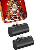 VEGER 2 Packs of Small USB C Portable Chargers, 5000mAh Power Bank Fast Charge Travel Essentials Battery Pack Compatible for iPhone 17/Air/17 Pro/17 Pro Max, Samsung Galaxy S25/S24/Android