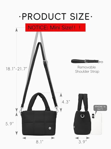 Bolso pequeño tipo puffer para mujer miniatura 2