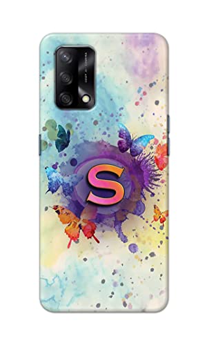 Image of PRINTFIDAA� Printed Hard Back Cover Case for Oppo F19 | Oppo F19s | Oppo A74 4G Back Cover (Alphabet S) -2808