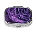 Produktbild Vivid Deep Purple Flower Rose Pillenetui Moderne Pillenbox für Erwachsene Tablet-Halter Wallet Organizer Case für Tasche oder Geldbörse