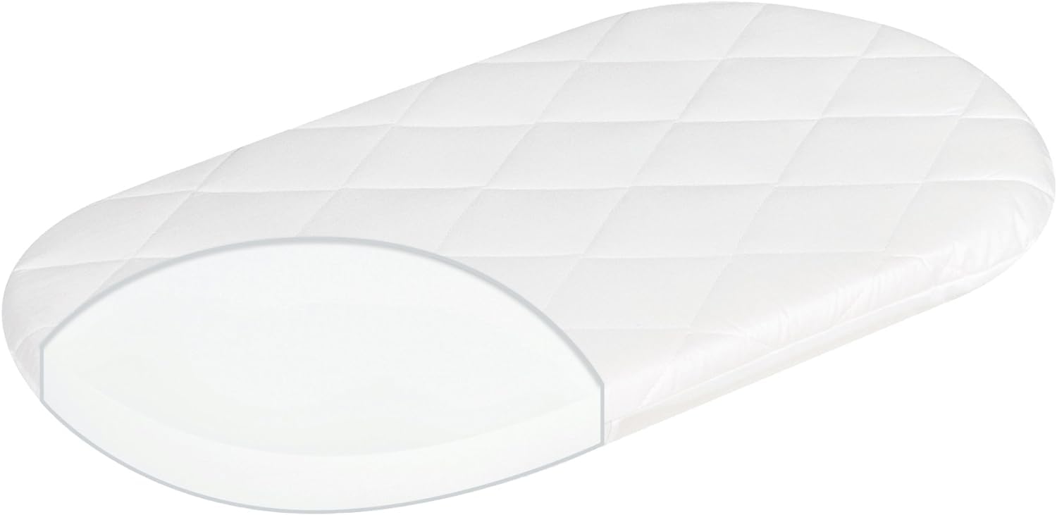 KINDERKRAFT Berceau Bébé LOVI, 3 en 1, Lit de Voyage, de 0 à 9 kg, Gris & Julius Zöllner 1800078360 Matelas de Berceau Arrondi - Allegro - 78x36x4 cm