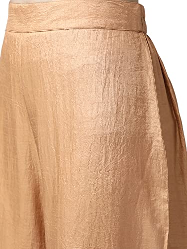 Image of INDO ERA Women's Poly Chanderi Printed Straight Kurta Sharara With Dupatta Set(21AAA2370)