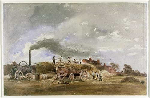 Peinture décorative sur toile Le battage du maïs Peter De Wint 60x90cm