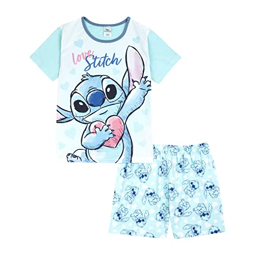 Disney Lilo and Stitch Pyjama court pour fille de 5 à 15 ans, bleu, 9-10 ans