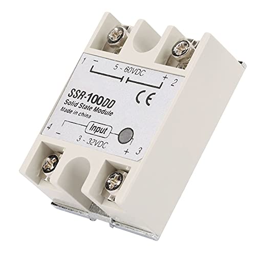 Marhynchus SSR -100DD Relé de Estado Sólido DD - Interferencia Electromagnética Ligera, Alta Eficiencia Ideal para Dispositivos de Automatización Industrial