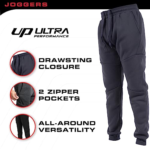 Ultra Performance Athletic Joggers For Men, Workout Sweatpants For Men, 3 Pack #TOP3