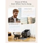 Automatic Litter Box, Cypcat Smart Self Cleaning Cat Litter Box Anti-Pinch, 10 Safety Sensors, Large Cat Litter Boxs for Multiple Cats, 5G & 2.4G WiFi, 6" LED Display, Odor Control Robot, Grey - Image 6