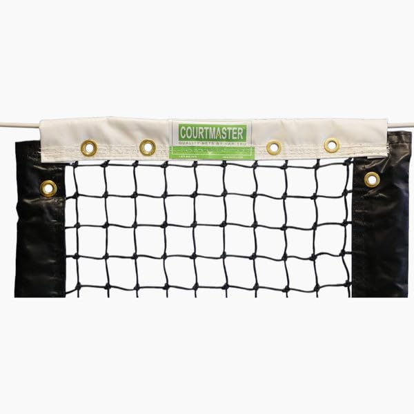 Har-Tru CourtMaster 3 mm DHS Single Braided Tennis Net – Optional Seasonal Court Maintenance Kit