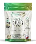 BeYouty Collagen Pure Bovine & Marine Multi Collagen, Powder, 77 Servings, Unflavoured, Type I II III X Peptides, 500g, Hydrolysed, Halal Certified, for Skin, Nails, Joints & Gut Health