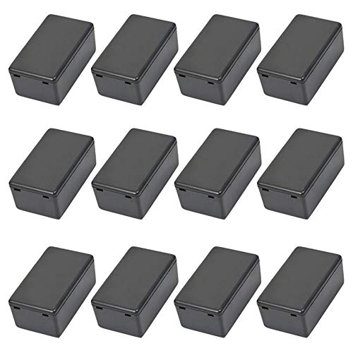 Gativs 12 Piezas Electrónico Caja Proyecto Electrónico Caja de Electrónica Caja de Conexiones Cajas de Conexiones Eléctricas Caja De Derivación Caja Del cable de Plástico para Bricolaje, Negro Cover