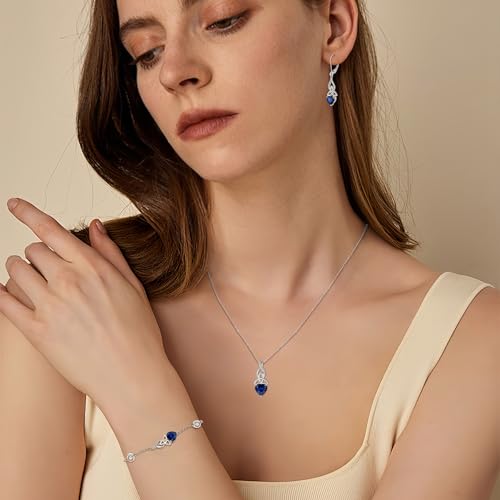 Infinity Celtic Knot Earrings for Women 925 Sterling Silver Dangle Drop Leverback Earirngs with Birthstone Irish Good Luck Jewelry Gifts for Her2