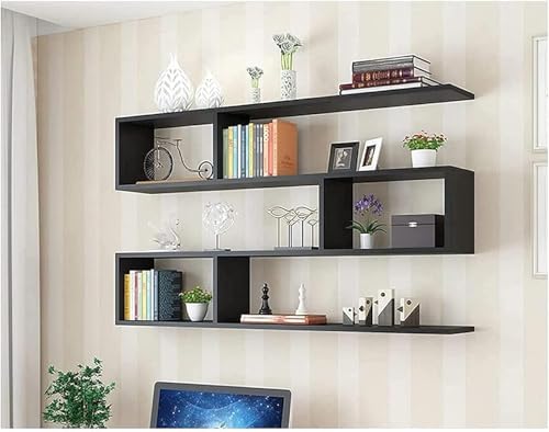 Image of Wall Mount Floating Shelves for Books Shelf, Antiques, Organizer, Storage - DIY - MDF (Wenge)
