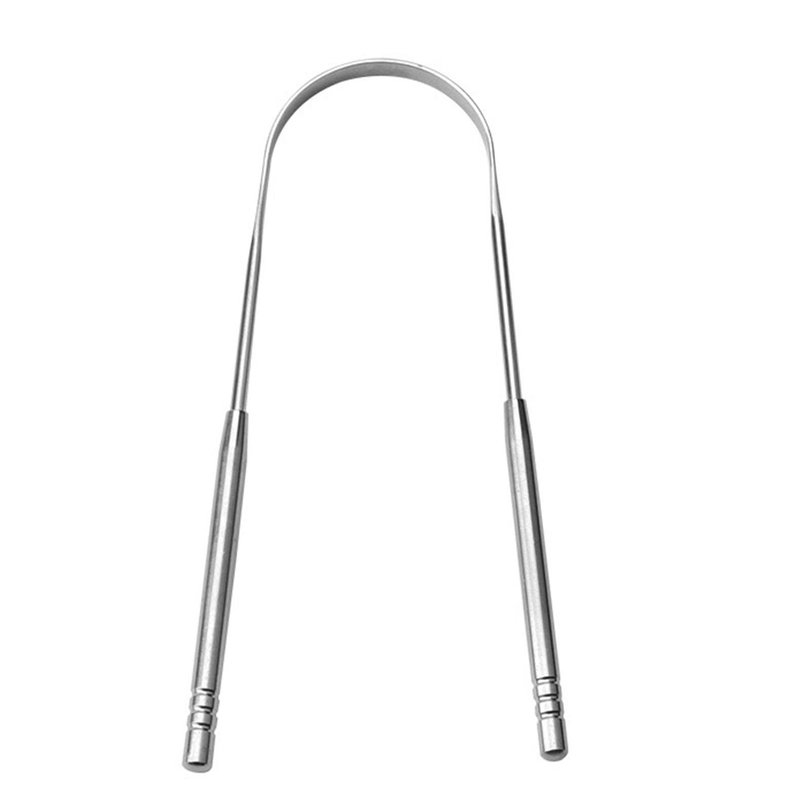 chrox Tongue Scraper - Tongue Cleaner Scraper,Tongue Cleaner Scraper For Adults Kids | Tongue Scraper Cleaner Health Breath, Good Grip Tongue Brush Reduce Bad Breath Maintains Oral Care, 1. Silver