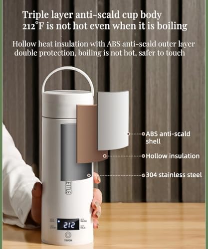 Hervidor eléctrico portátil 500ml con 4 temperaturas miniatura 5