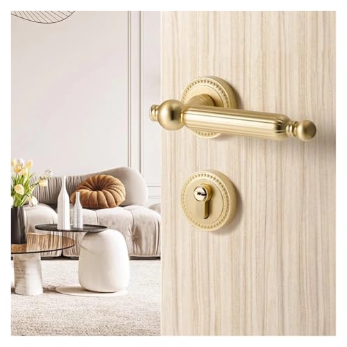Manija de puerta dorada de 45MM*58MM ideal para interiores modernos 3