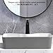 Bathroom Vessel Sink Above Counter Art Basin Easy to Install Ceramic Washbasin Scratch Resistant Sink with Sewer Pipes for Apartment Hotel Home Restaurant Guest Bath Powder Ro