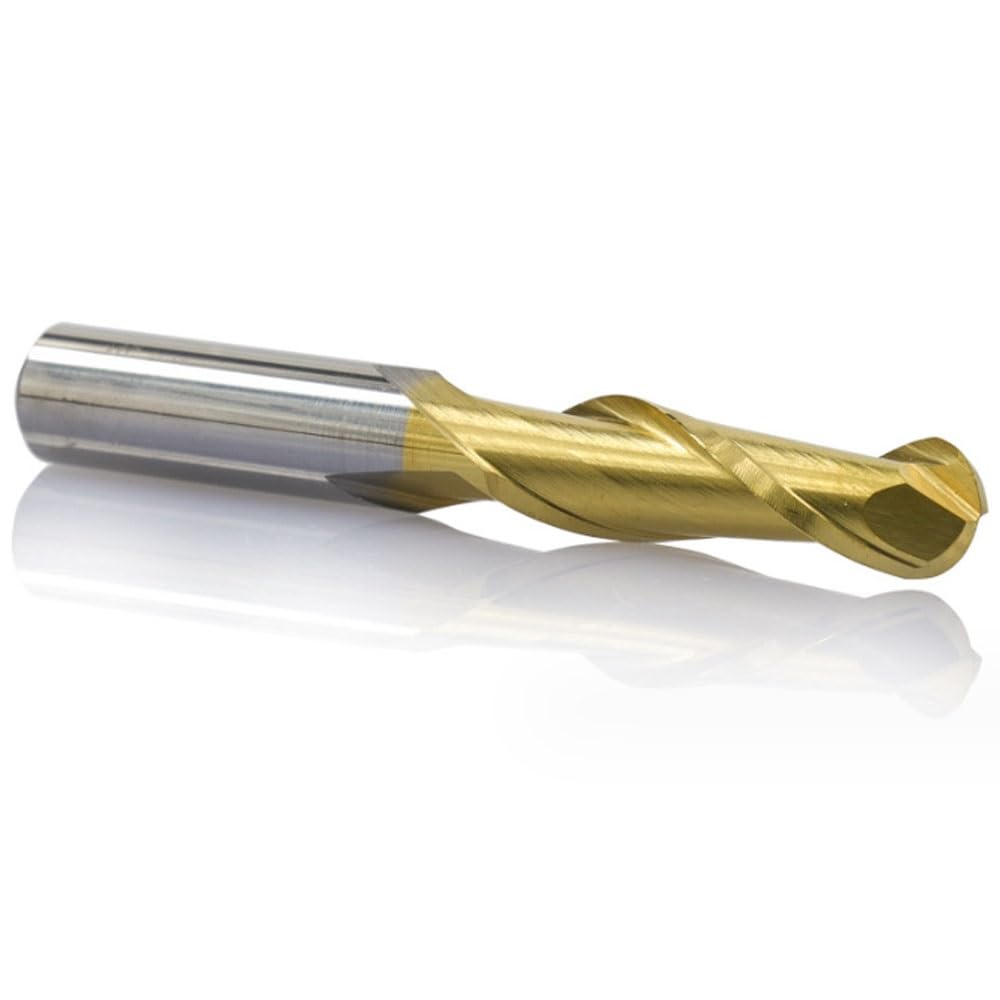 Fraise à Bout Sphérique 2 Cannelures Carbure - Tige 4/6/8/10 Mm - Pour Gravure CNC, Usinage Bois, Métal, Aluminium