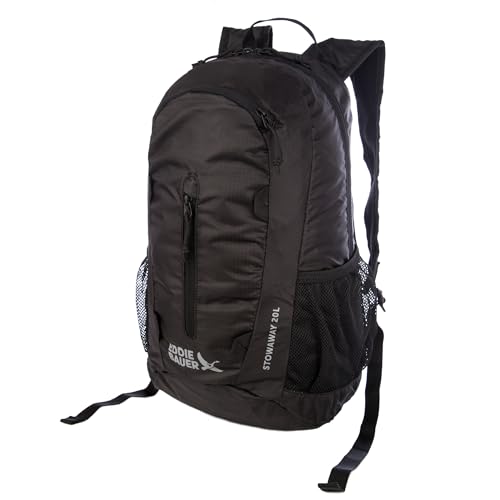 Image of Eddie Bauer Stowaway Packable Backpack | Travel | Outdoor | Lightweight | Foldable | Durable | Ripstop Polyester | 20L - Onyx Black