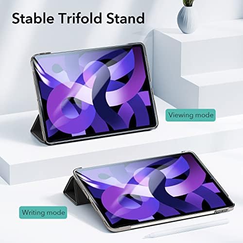 ESR iPad Air 5th Generation Case/iPad Air 4th Generation Case(10.9 inch), Trifold Smart Case, iPad Air 2022/2020 Case with Clasp, Auto Sleep/Wake, Ascend Series, Black
