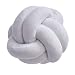 Prezent Kreatywny Knot Ball Poduszka Sofa Poduszka Krzesło Poduszka tylna Rzuć Poduszka Dekoracja Średnica około 9"Biały, szary, różowy, zielony- różowy (Color : White)